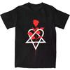 Хип-хоп Рок Футболка Он Группа Ville Valo Heartagram Любовь Металл Футболка Летняя Повседневная Уличная Одежда Принт Хлопок Короткий Рукав Унисекс