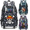 ONE PIECE Luffy School Bag Animation Peripheral Large Capacity Lightweight Backpack Junior High School Backpack Travel Bag