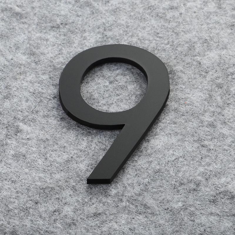 Матовая бронза золото 3D акриловые буквы номер дома настенные наклейки