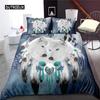 Пододеяльник с изображением черного, белого волка и животных, комплект постельного белья 3D для взрослых и детей, украшения для спальни, мягкое одеяло из микрофибры в экзотическом стиле
