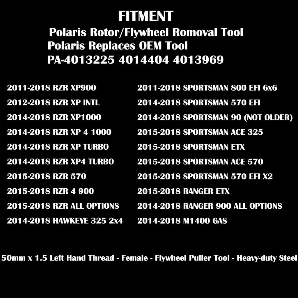 Съемник маховика, совместимый с Polaris Ranger 570 RZR 570 900 1000 Sportsman 570-50 мм x 1,5,14-18