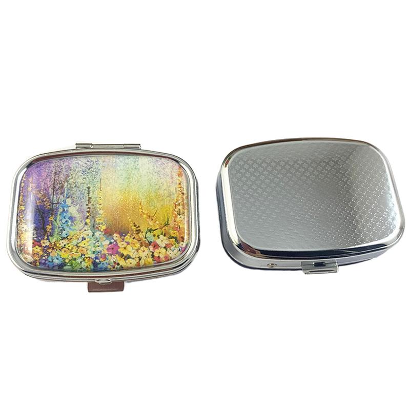 Разделенные металлические таблетницы-бабочки, квадратные таблетницы, портативный органайзер, аптечка, разделители, футляр для таблеток, конфет, ювелирных изделий, коробка