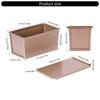 Pullman Loaf Pans with Lid for Homemade Bread Nonstick Corrugated Carbon Steel Bread Toast Box with Cover for Bakeware