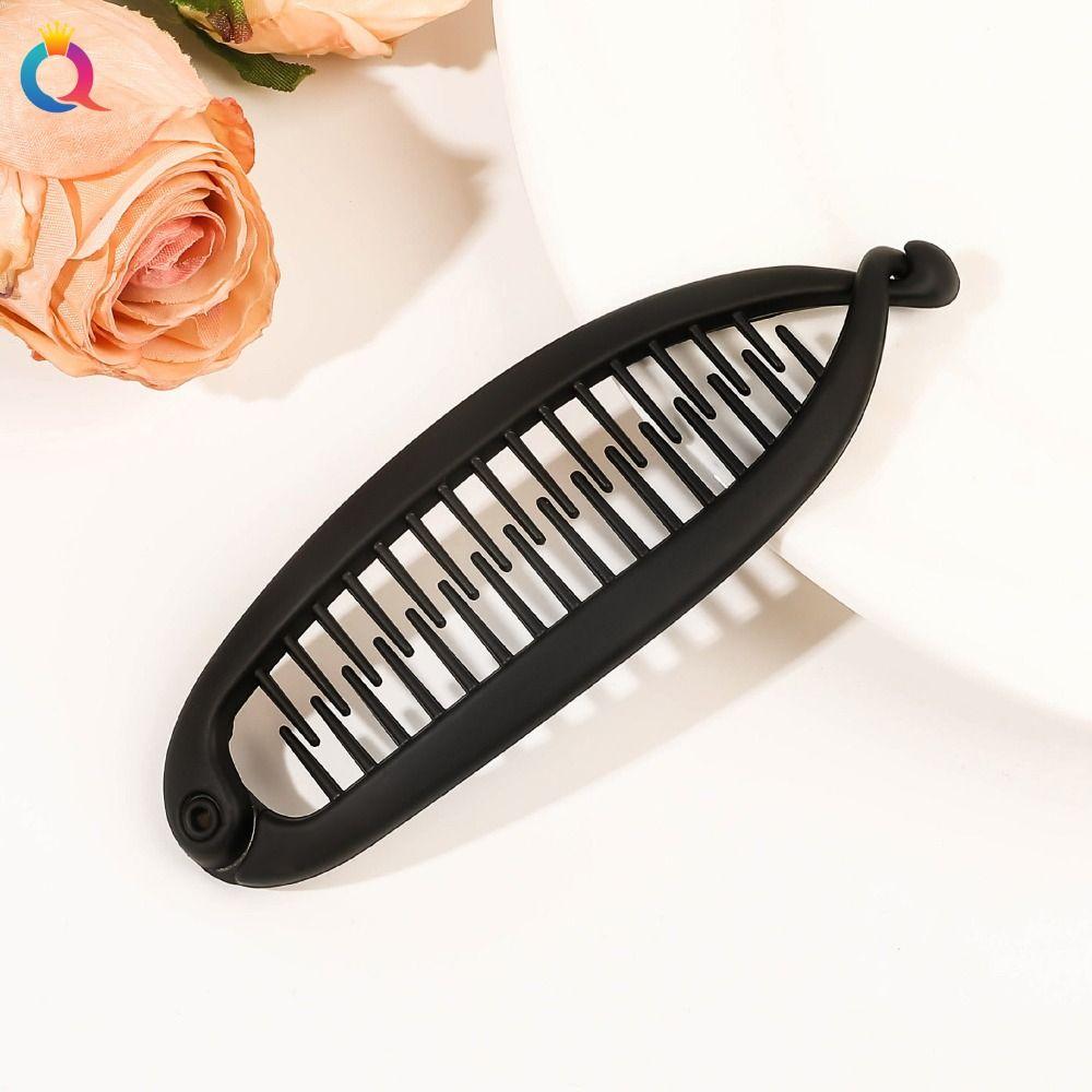 Матовая заколка для волос в форме рыбы, простая заколка-зажим, модная заколка для волос в форме банана для женщин