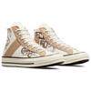 Converse Кроссовки унисекс Chuck 70 Leather Overlay High Egret цвета шампанского, черные, кремово-черные, A07122C