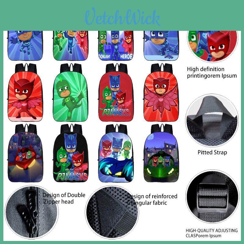Прочный рюкзак PJ Masks для детей с ярким 3D-дизайном персонажей и регулируемыми мягкими лямками