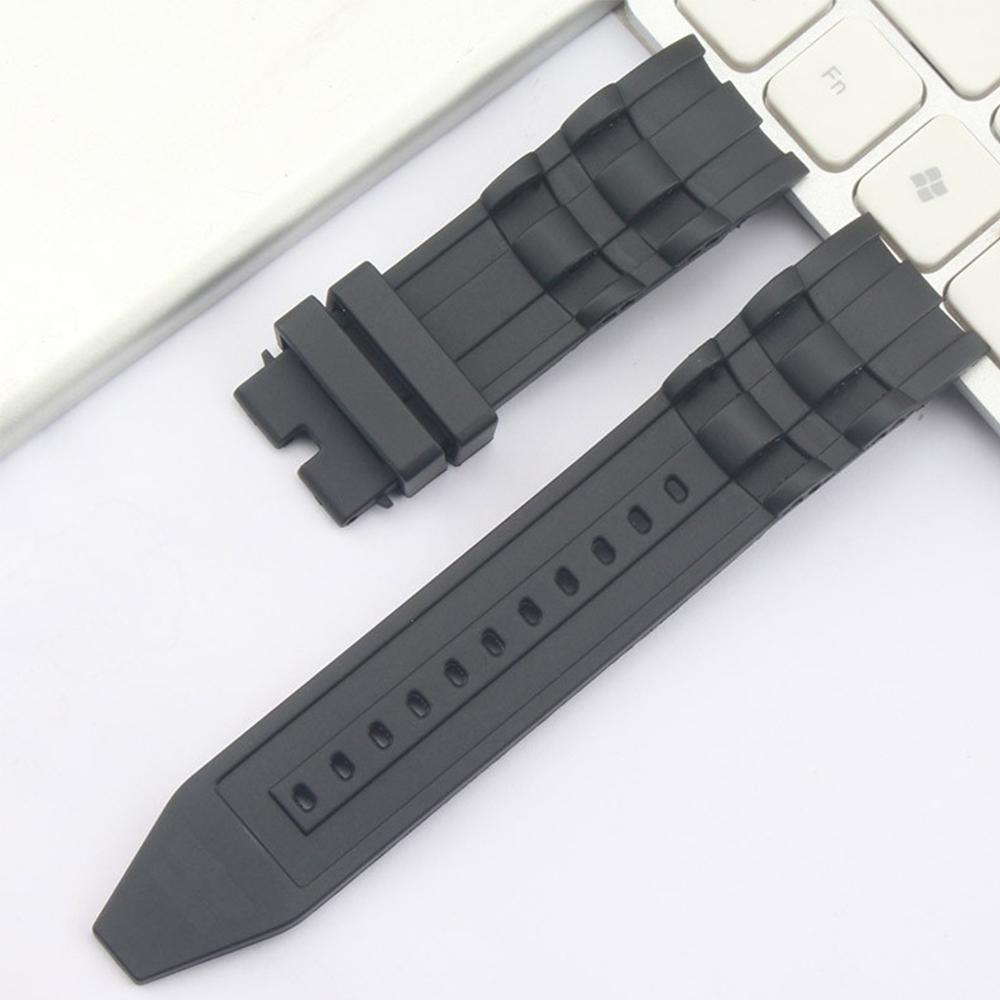 1 пара 26 мм резиновый черный ремешок для часов для Invicta