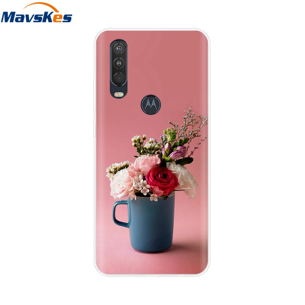 Для Moto One Action Чехол Мягкий ТПУ Силиконовая Задняя Крышка Для Motorola Moto One Vision OneAction Чехол для Телефона Защитный Модный Чехол