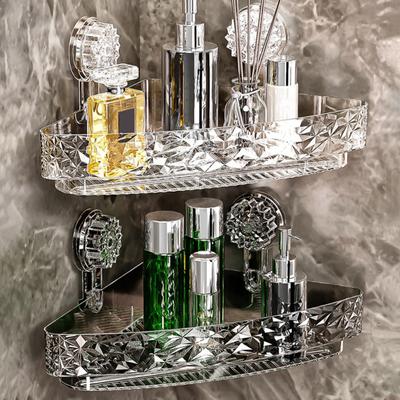 Угловая настенная полка с присоской, стойка для хранения, прочная, выдерживающая большую нагрузку, легко устанавливаемая, прочная полка-органайзер для душа