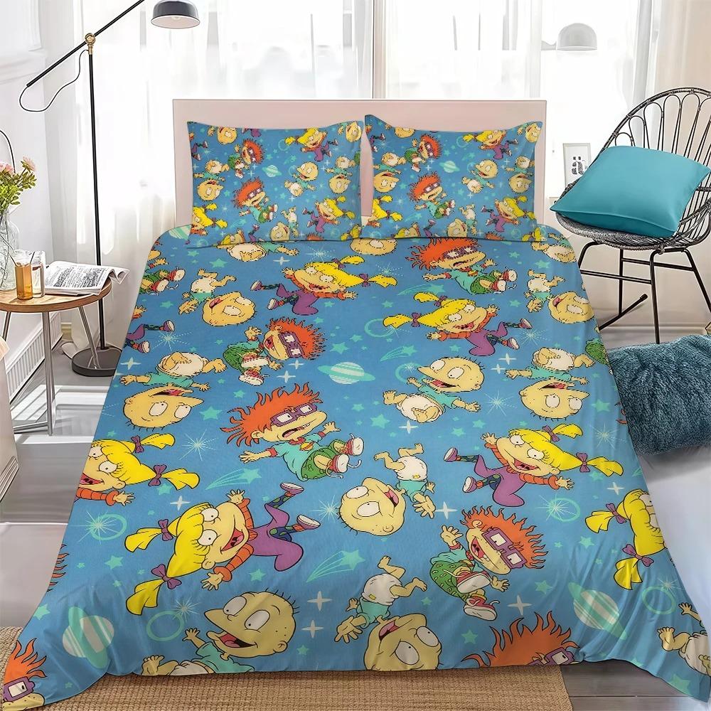 Fashion R-RugratS-ES Cartoon Duvet Cover Set Bedding Set 2/3piece set Single Double Large size Boy Girl Bedroom Decoration