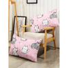 Cat Bedding Set, Duvet Cover for Children Adults,  Cute Pink Cat Chec Pattern Duvet Cover with Pillowcase Microfibre Bedding Set