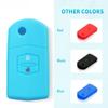 2 Buttons Silicone Remote Fob Flip Car Key Case Cover for Mazda M2 3 5 M6 8 Speed CX-5 CX7 CX-9 MX-5 RX