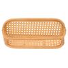 Rattan Wall Shelf Hand Crafted Durable Natural Rattan Hanging Rack Wall Storage Shelf for Bathroom