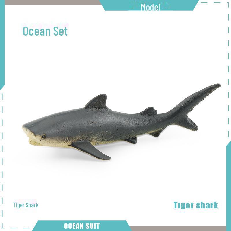 Набор моделей морских животных: Акула, черепаха, дельфин, кит, пингвин, краб и существа морского дна