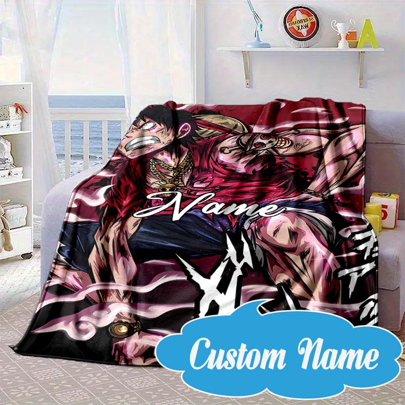 Custom Name Gojo Jujutsu Blanket bed sofa Blanket Flannel Blanket for Camping, Hiking, Picnic Essentials,gift for Fan family