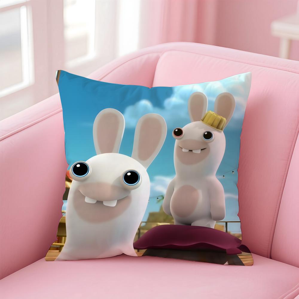 Чехол на подушку R-Rabbids I-Invasion для дома и автомобиля, многоцелевой, двусторонний, мягкий и прочный, для повседневного использования