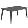 Garden Table - Rectangular 160cm - Graphite Gray - Resin - 6 People - Lima - Allibert by KETER