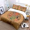 Travel Stamp Globe Design Bedding Duvet Cover Set Duvet Cover Pillowcases  (1*Duvet Cover 2*Pillowcases, without duvet insert)