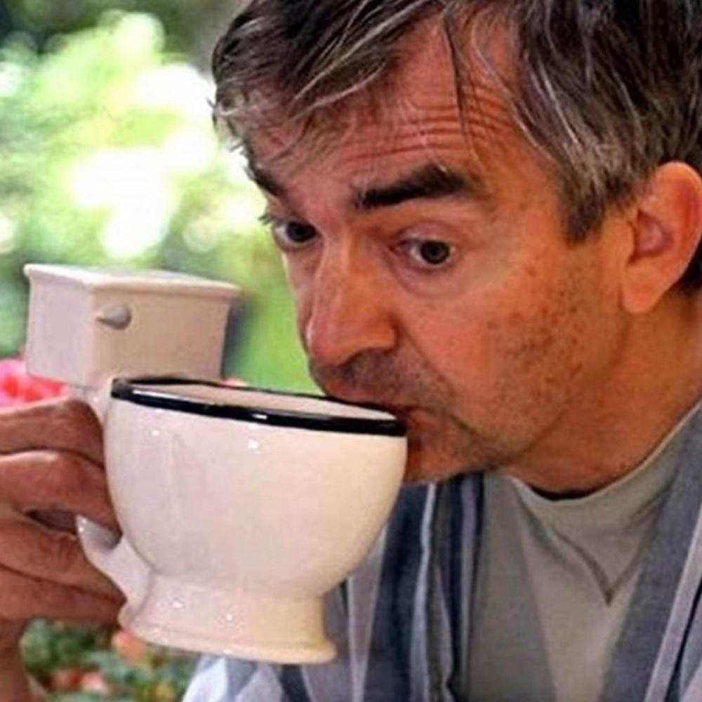 Minimalist Toilet Water Mug Funny Milk Cup Water Cup Tea Tumbler  Birthday Gift