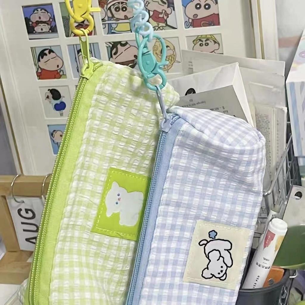 Свежая сетка Высококачественная сумка для ручек Милая маленькая овечка Instagram Большая вместимость Настольная сумка для хранения студенческих канцелярских принадлежностей