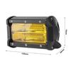72W 6500K 24LED Желтая линза Рабочая лампа 5 дюймов 6000LM 12V Прожекторная лампа