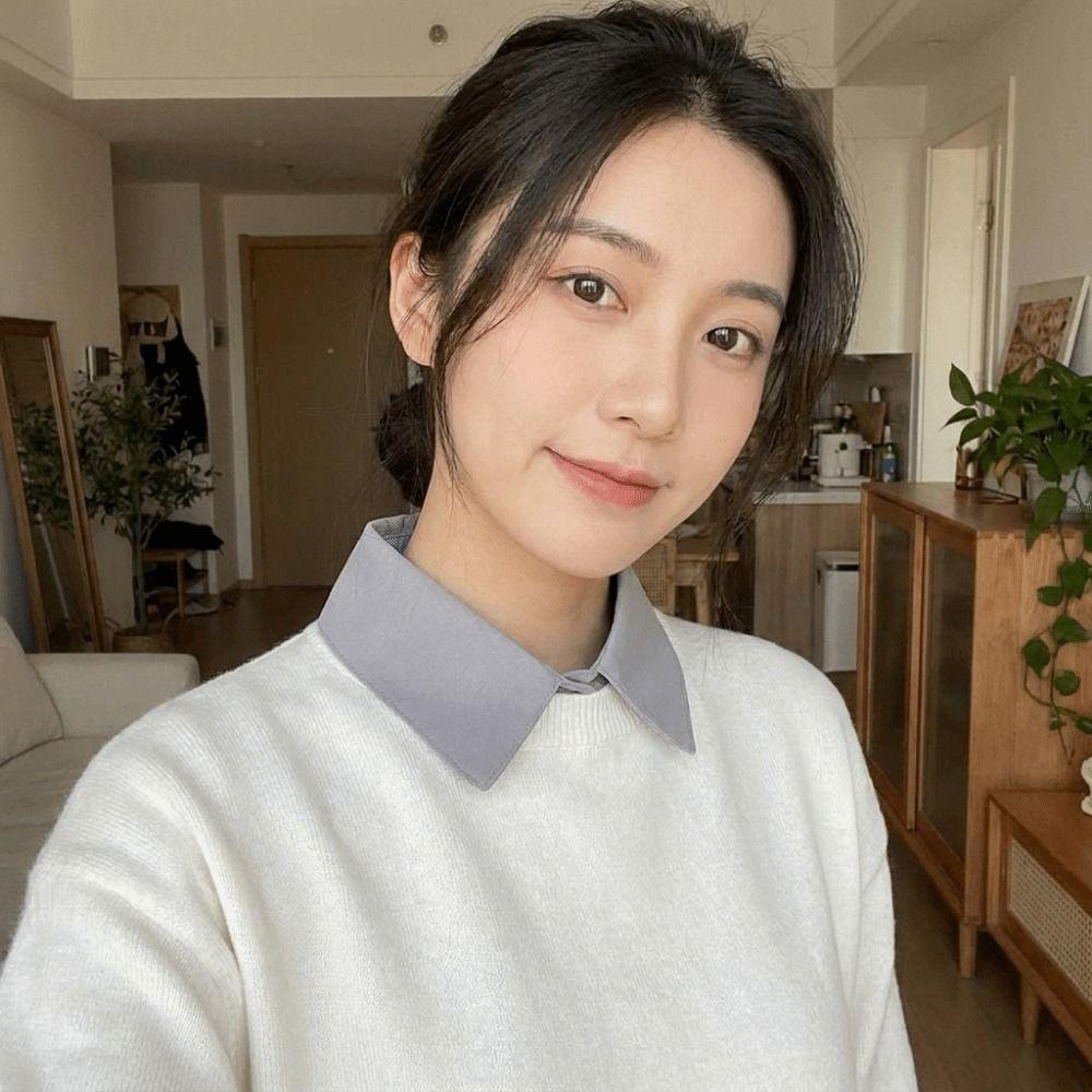Solid Color Necktie Collar Lapel Design Decorative Single Collar Shirt Collar Replacement