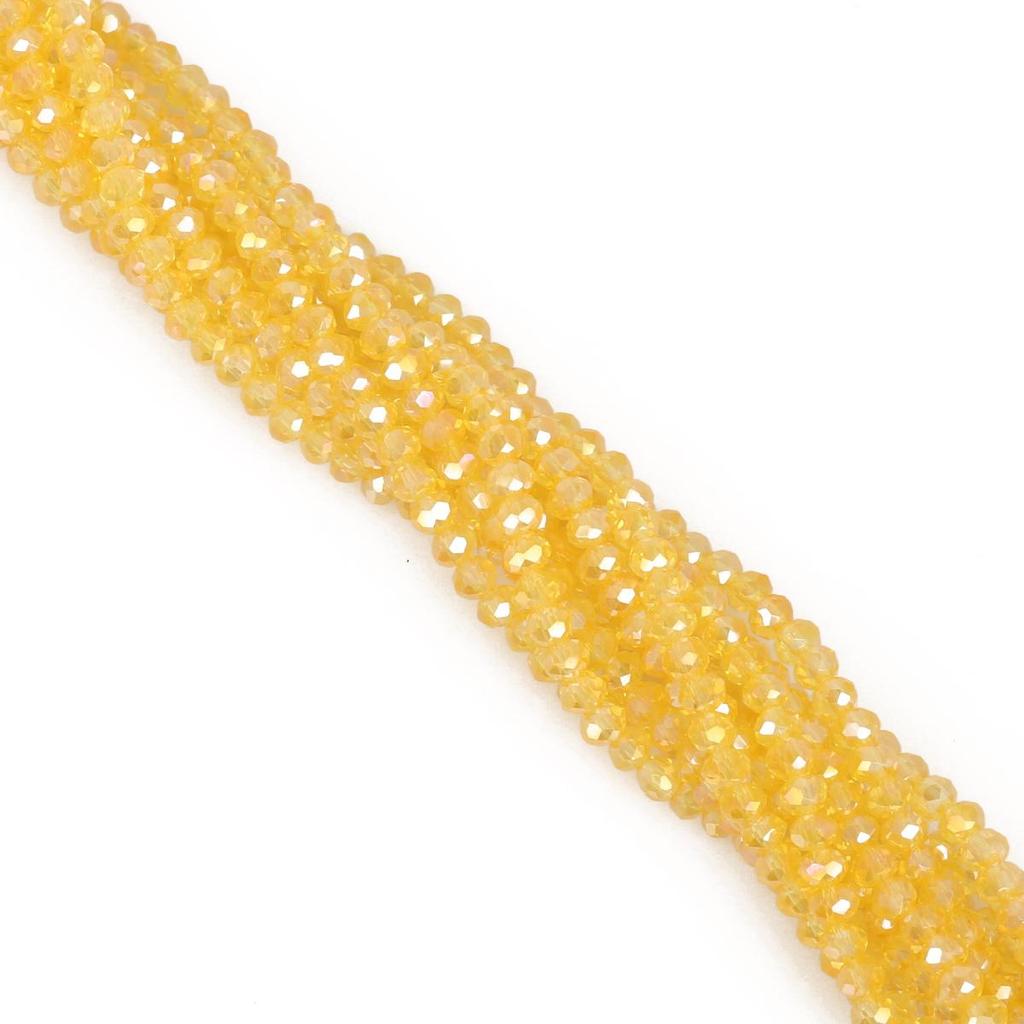 30-200Pcs Rondelle Austria Faceted Crystal Glass Beads Loose Spacer Beads for Jewelry Making