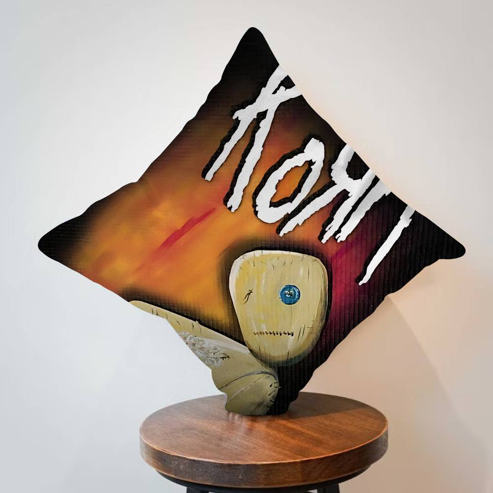 Classic K-Korn Metal Band Pillow Gift Home Office Decoration Pillow Bedroom Sofa Car Cushion Coverpillow Case