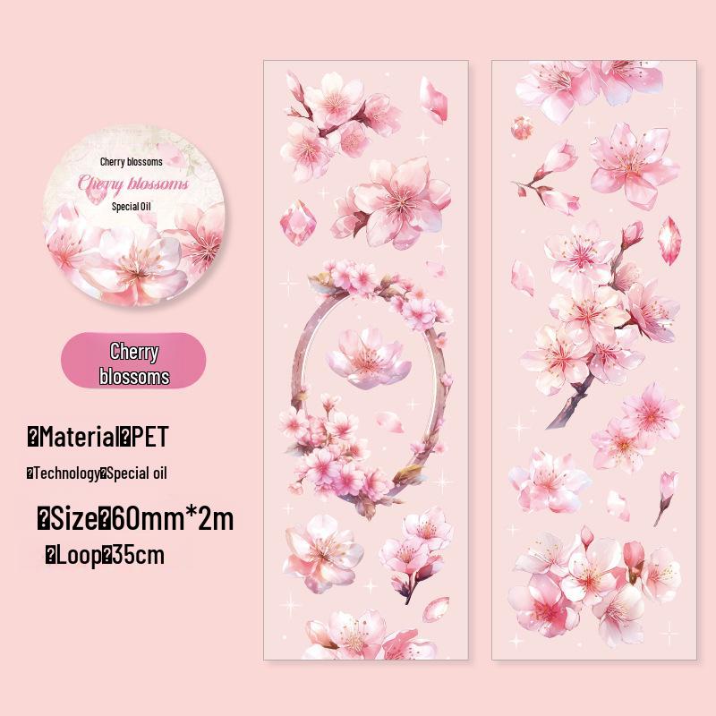 Блокнот на ПЭТ-ленте серии Gem Garden: Европейский коллаж из роз и цветов, 6 дизайнов