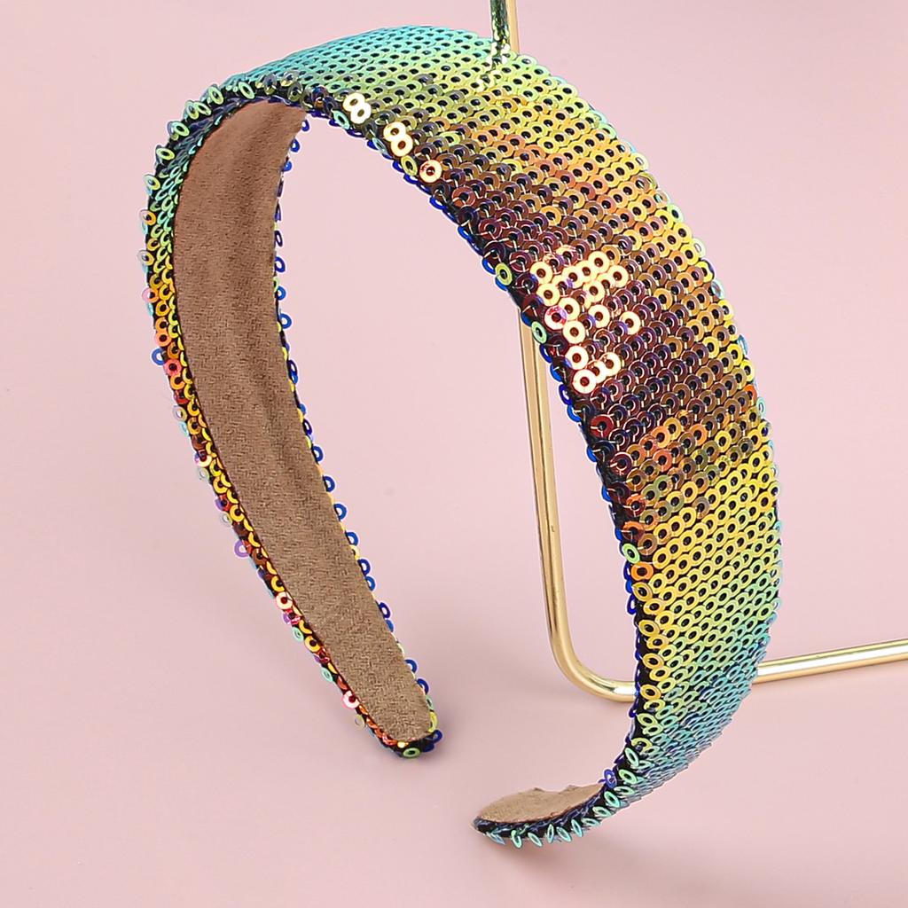 Модные пайеточные повязки на голову Девочки Блестящие 3 см Повязки для волос Девочки Женщины Повязки на голову Дети Дети Украшение для вечеринки Аксессуары для волос