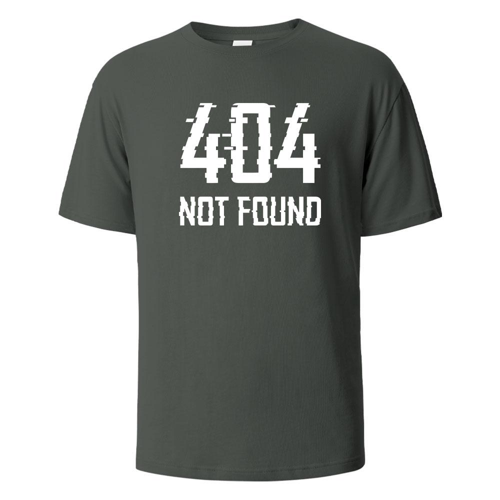 404Not Found Print TShirt Summer Tees For Men Women 100 Cotton Oneck Oversize Casual Short sleeved Tops