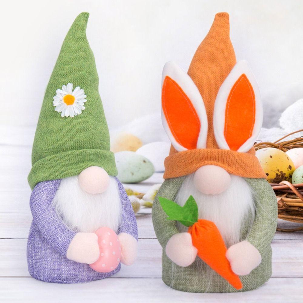 Handmade Design Easter Bunny Gnome Faceless Feature Easter Elf Decorations  Easter Decor