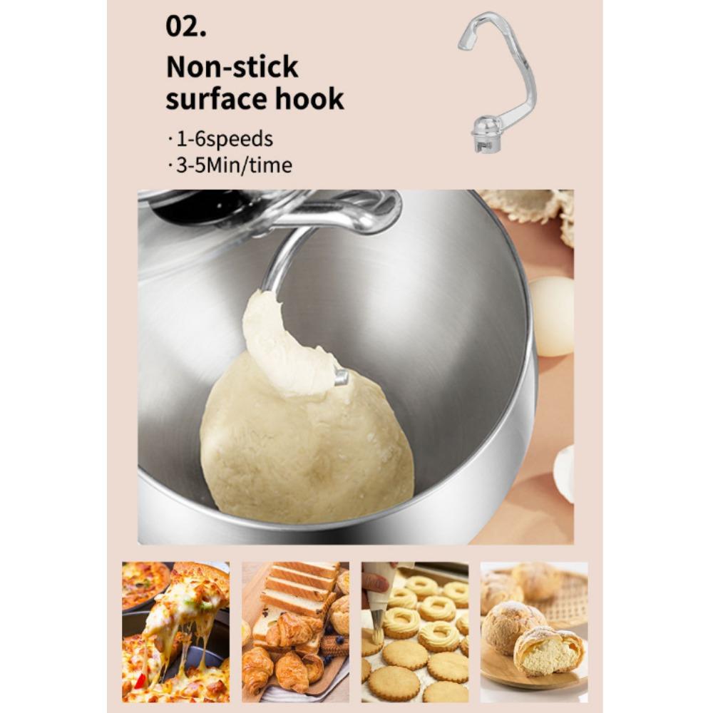 Машинка для замешивания теста, бытовой миксер для шеф-повара, 5 л, стационарный миксер