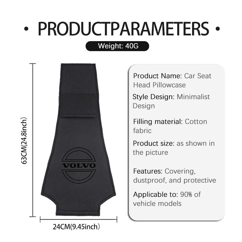 Universal Car Headrest Cover Seat Head Pillow Dustproof Covers For Volvo V50 S60 XC60 S40 XC40 XC90 V60 S80 S90 V70 XC70