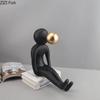Абстрактные Черные Фигуры Статуэтка из Смолы Поделки Настольное Украшение Орнаменты Минимализм Скульптура Персонажа Декор Эстетики Комнаты
