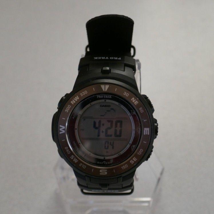 Б/у  CASIO Pro Trek * PRG-330-1JF * Кастомный ремешок NATO Без оригинального ремешка Без задней крышки (бонус включен)