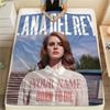 1PC Lana Del Rey Fan Art Custom Name Patterned Flannel Blanket Suitable For All Seasons For Home Decor Warmth And Comfort Gifts Holiday Present