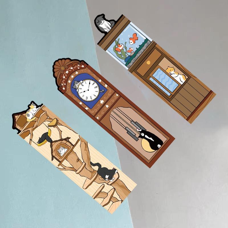 30 шт. картонные закладки для книг «Жизнь кота» из мультфильмов «Сделай сам», креативные материалы для вечеринок, подарки для детей, сувениры для студенческих вечеринок