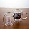 4/6 шт. 80 мл двойные стеклянные кофейные чашки, прозрачная термостойкая кофейная кружка, чашка для эспрессо, для рождественского семейного сбора