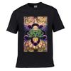 Flying Rhino Psychedelic Abstract Art Solid Washed Vintage Tee Distressed Loose
