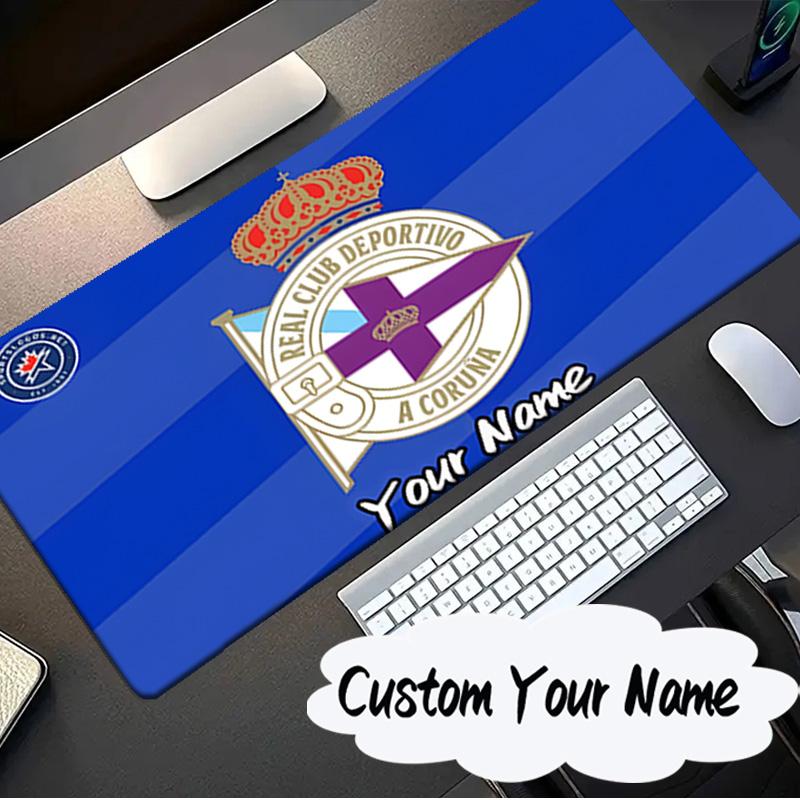 Custom Name Mouse pad Deportivo A Coruna Crest Mouse pad, Gaming Mouse Pad, keyboard pad, Desk Decor for computer notebook Fan Birthday Gift