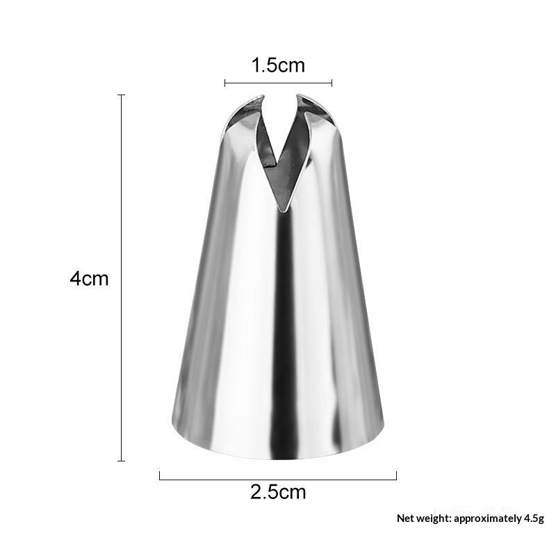 2D Pastry Nozzle Stainless Steel Icing Piping Tips Reusable Cake Decorating Set for Home Baking Cupcake Dessert DIY