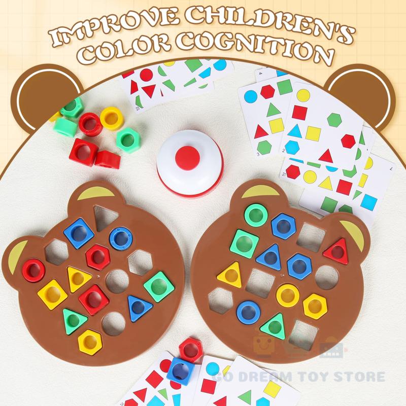 DIY геометрическая форма, соответствующая цвету 3D головоломка, детская обучающая Монтессори, обучающая интерактивная боевая игра, игрушки для детей, подарок