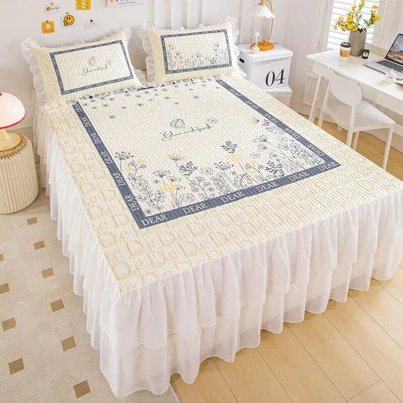 Летний крутой коврик из натурального латекса, юбка-кровать, наволочка, можно стирать в машине, кондиционер, мягкий коврик, складной нескользящий покрывало