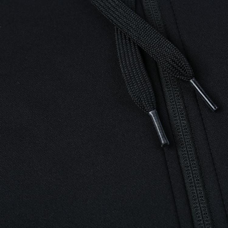New Balance Спортивная куртка с капюшоном на флисовой подкладке с принтом логотипа, зимняя мужская, черная, AMJ13020-BK