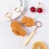 French Fries Fried Chicken Around Key Rings Food Pendant Key Chains Imitation Food Keychains