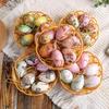 6Pcs Easter Foam Eggs Hanging Decoration Vibrant Color Clear Cartoon Pattern Easy To Hang Versatile Easter Egg Ornaments