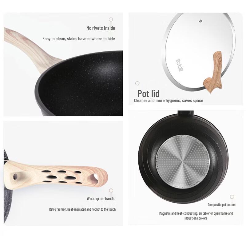 COOKER KING 30cm Maifan Stone Non-stick Wok
