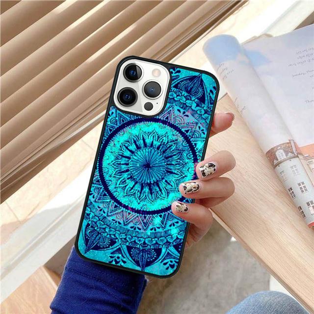 Чехол-накладка с узором «Цветок мандалы» для iPhone 17 Air 15 16 14 13 12 Pro Max 11 Pro Max Plus