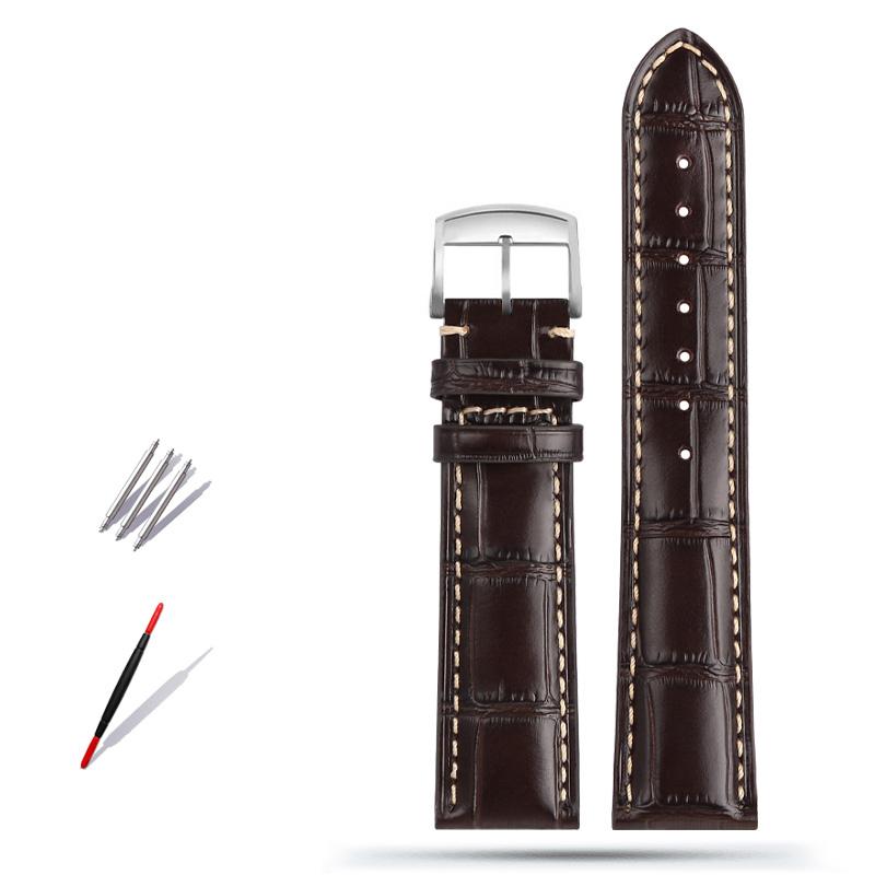Классический ремешок для часов из коровьей кожи 19 мм, 20 мм, 21 мм для коллекции Longines Masters L3 L4 L2.628/L2.673 с застежкой-бабочкой